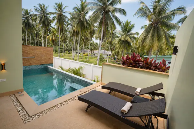 Villa 1 – Tropical villa with pool and palms